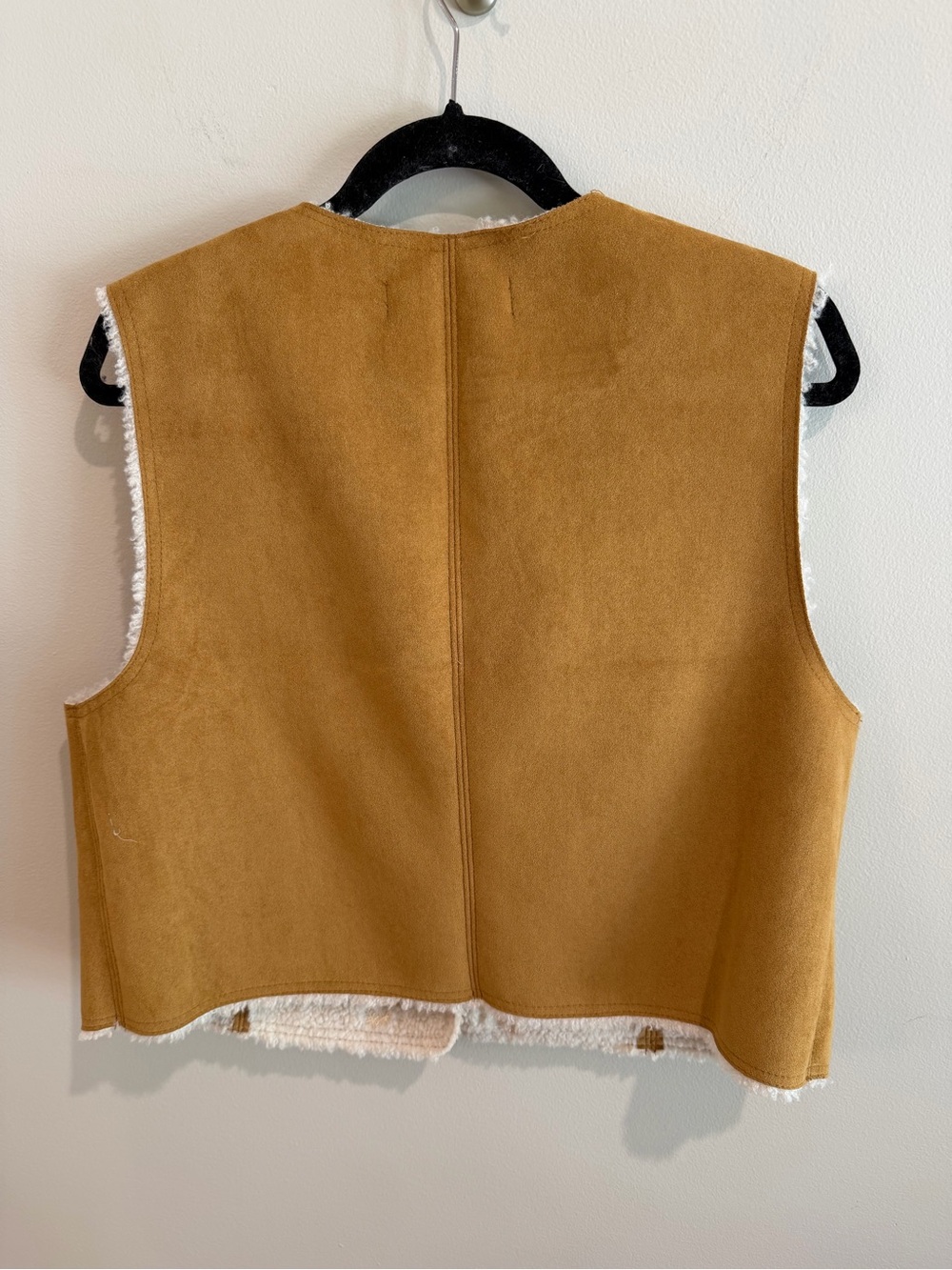 Free People Camel Embroidered Sherpa Vest - Picture 2 of 3